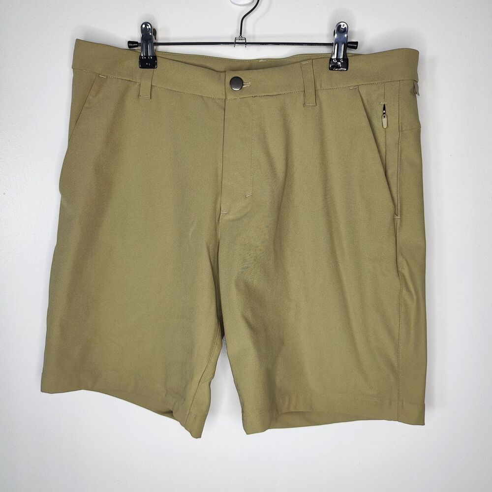 Lululemon Commission Short Mens 33 Slim 9" Warpstreme Tan M7AAO